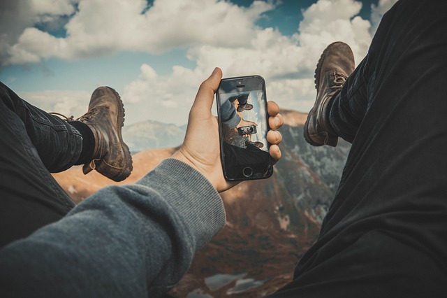 selfie při seskoku